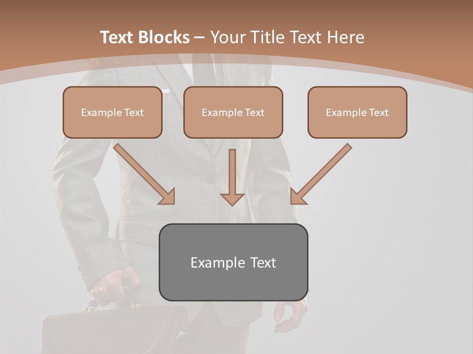 Gray Businessman Gangster PowerPoint Template