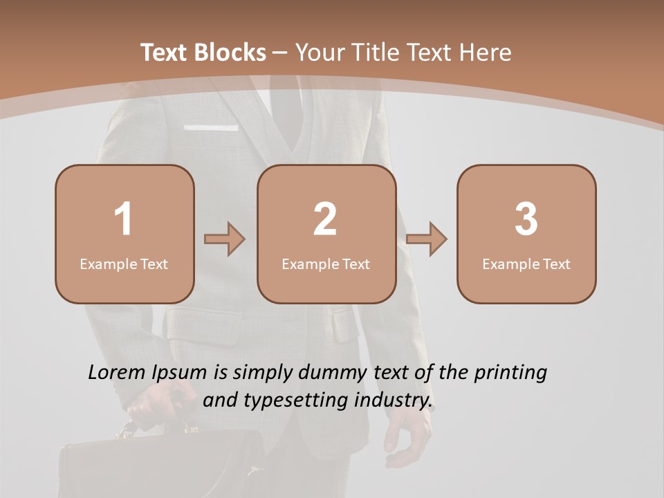 Gray Businessman Gangster PowerPoint Template