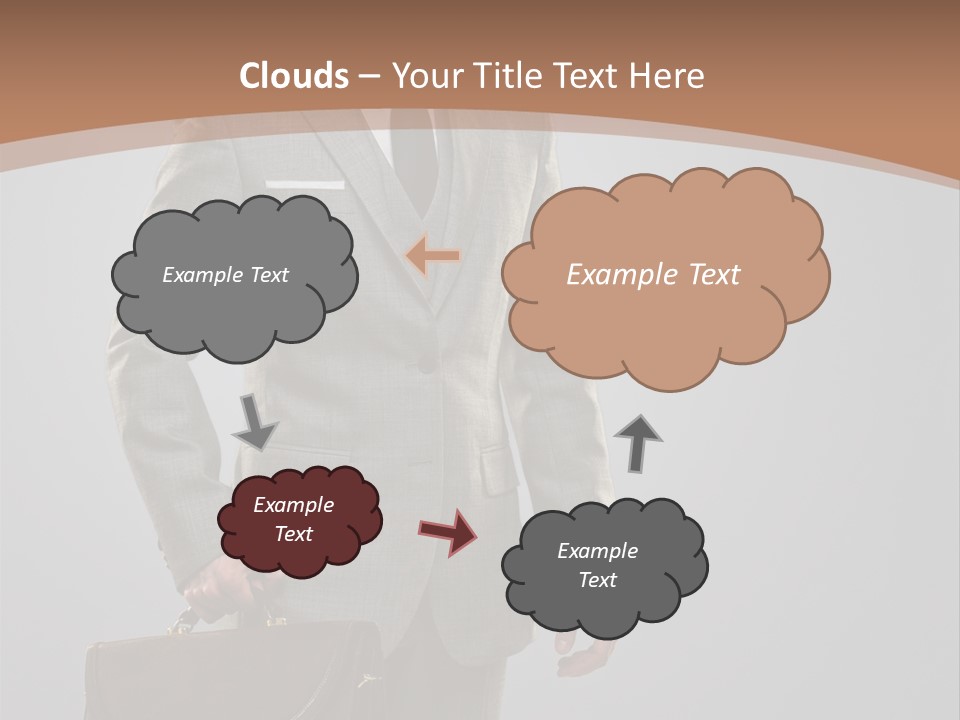Gray Businessman Gangster PowerPoint Template