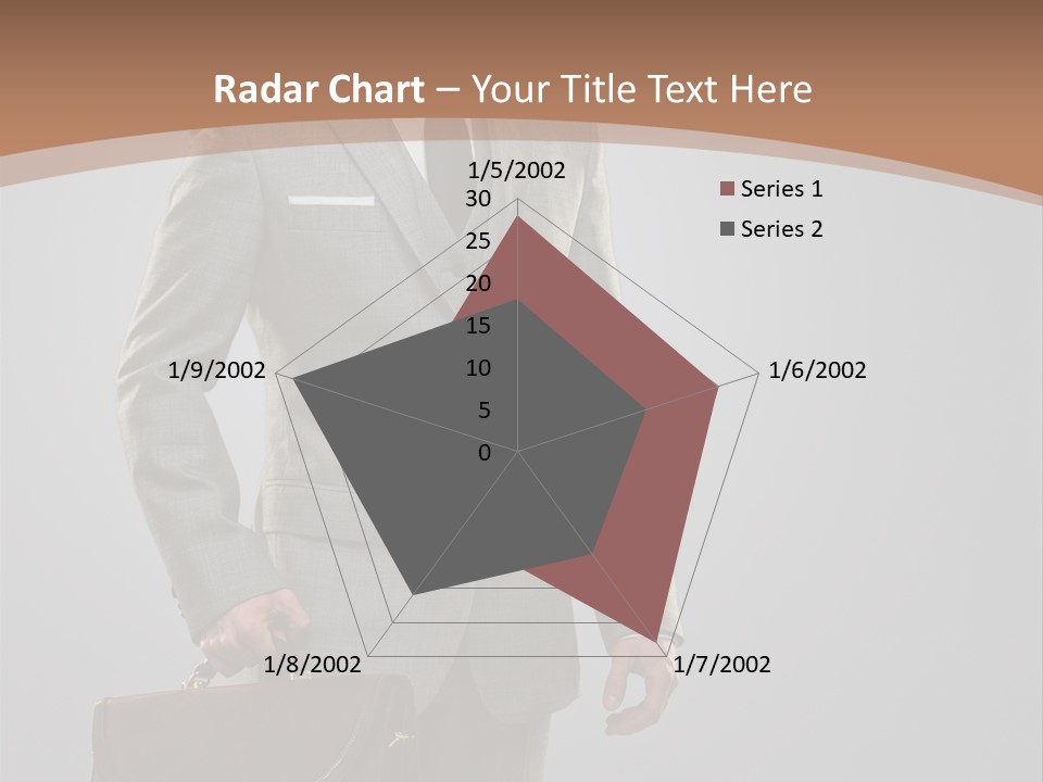 Gray Businessman Gangster PowerPoint Template