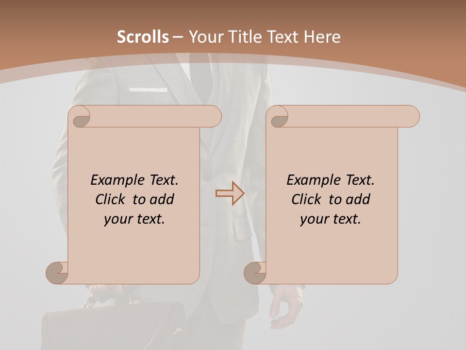 Gray Businessman Gangster PowerPoint Template