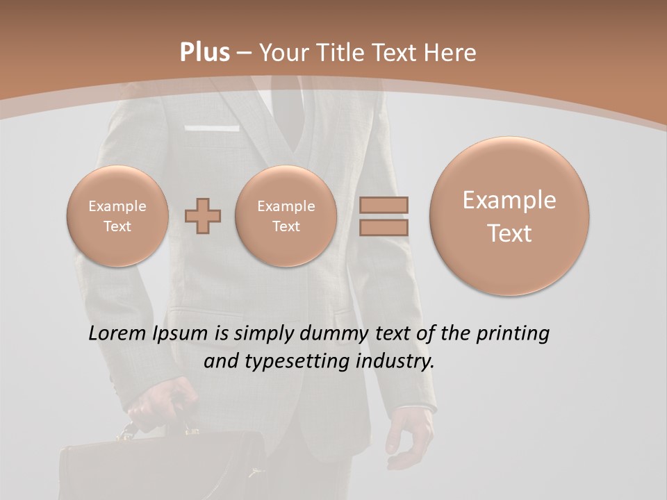 Gray Businessman Gangster PowerPoint Template