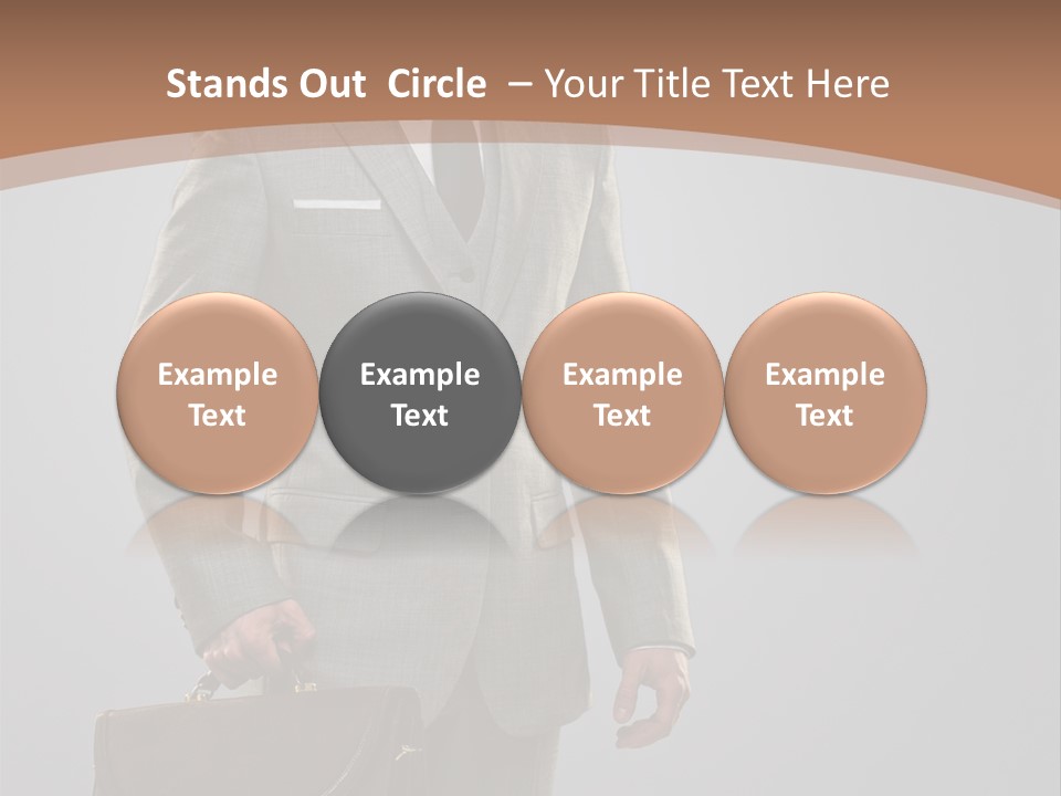 Gray Businessman Gangster PowerPoint Template