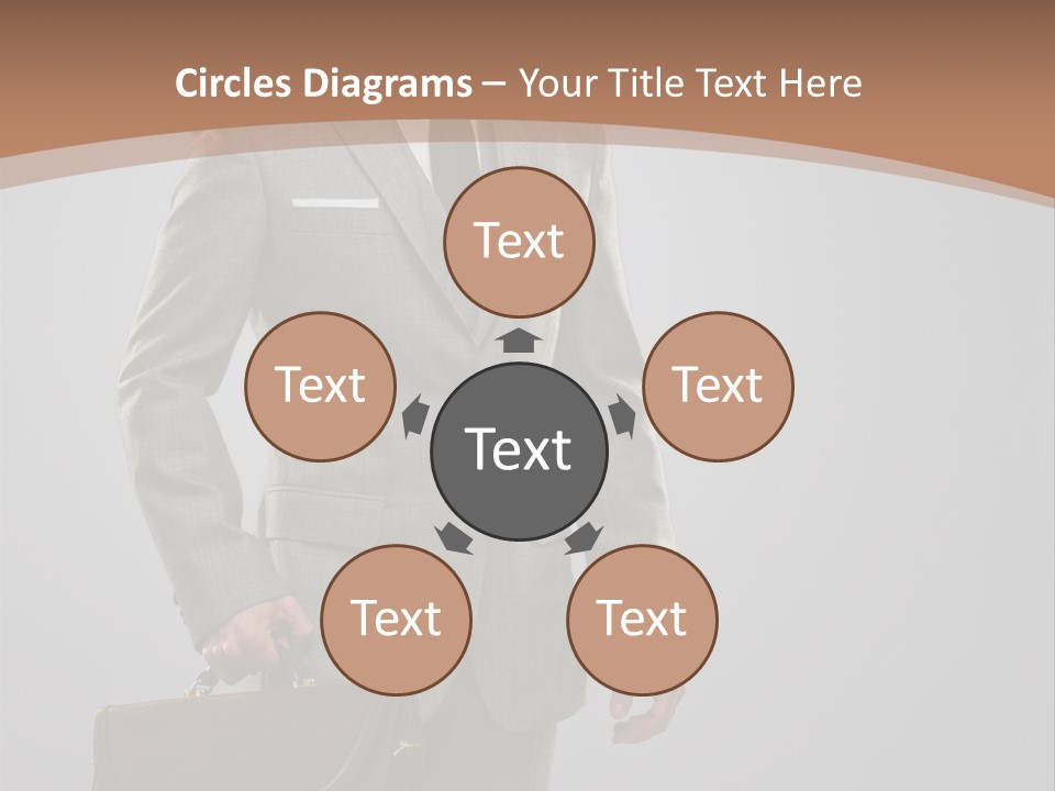 Gray Businessman Gangster PowerPoint Template