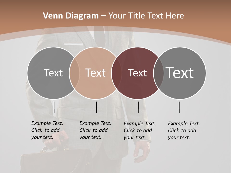 Gray Businessman Gangster PowerPoint Template