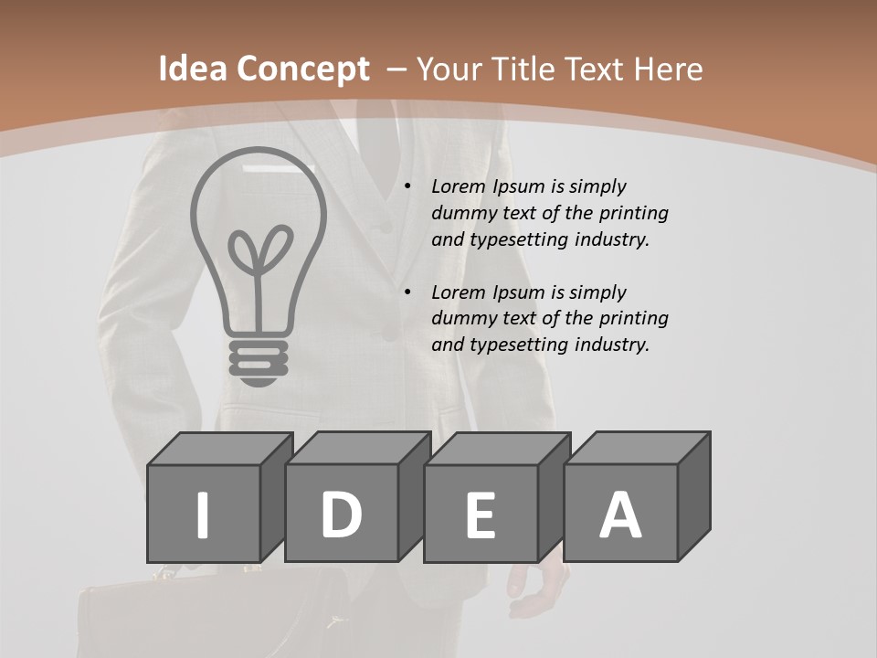 Gray Businessman Gangster PowerPoint Template