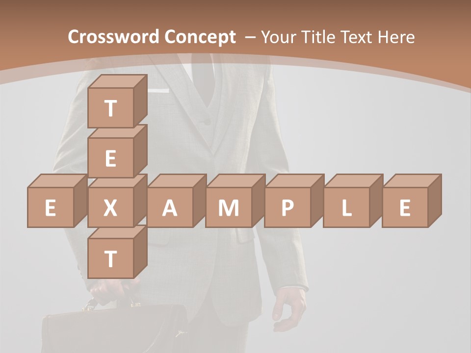 Gray Businessman Gangster PowerPoint Template