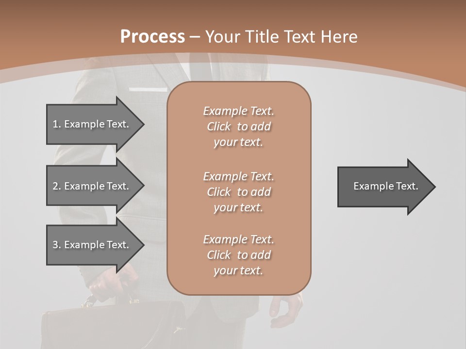 Gray Businessman Gangster PowerPoint Template