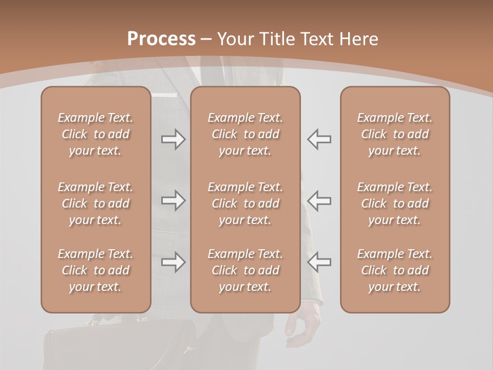 Gray Businessman Gangster PowerPoint Template