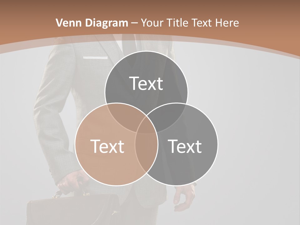 Gray Businessman Gangster PowerPoint Template