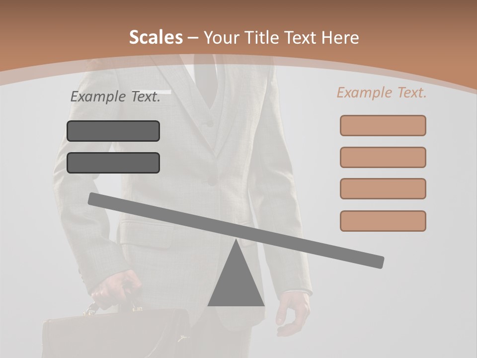 Gray Businessman Gangster PowerPoint Template