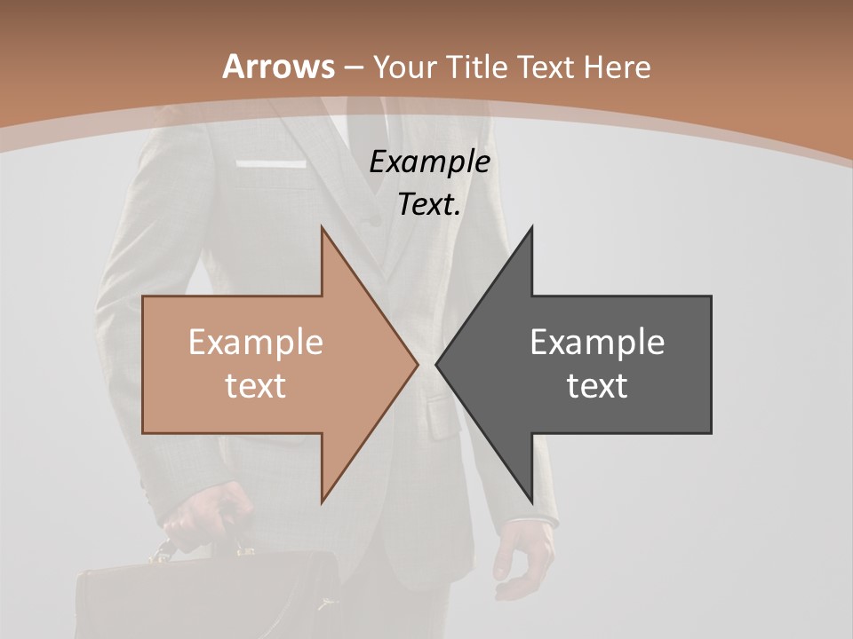 Gray Businessman Gangster PowerPoint Template