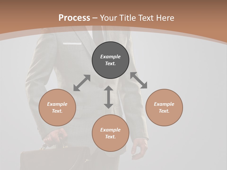 Gray Businessman Gangster PowerPoint Template