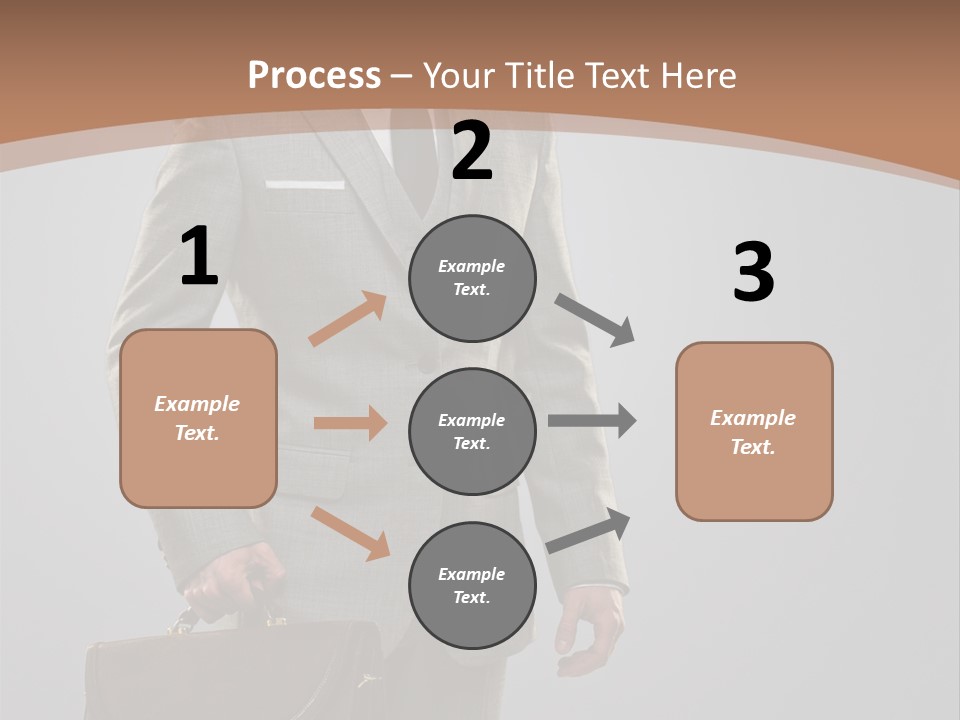 Gray Businessman Gangster PowerPoint Template