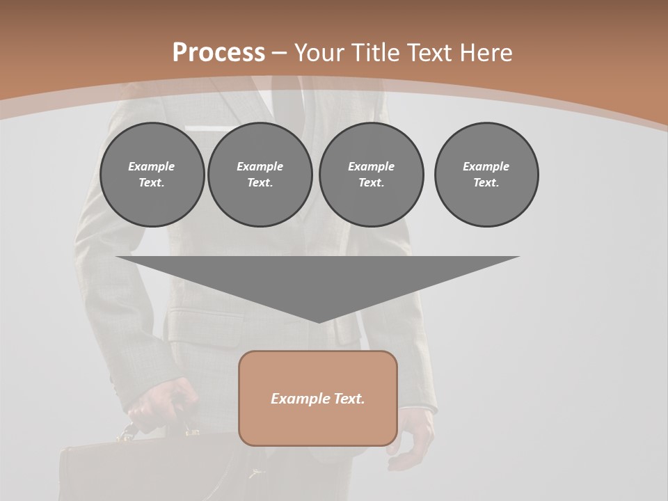 Gray Businessman Gangster PowerPoint Template