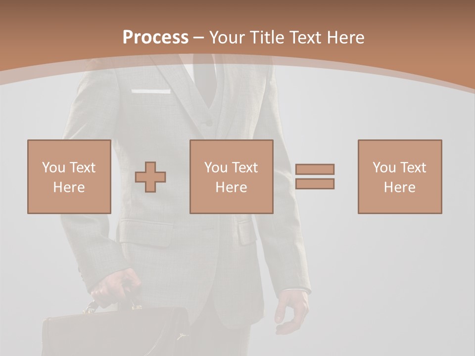Gray Businessman Gangster PowerPoint Template