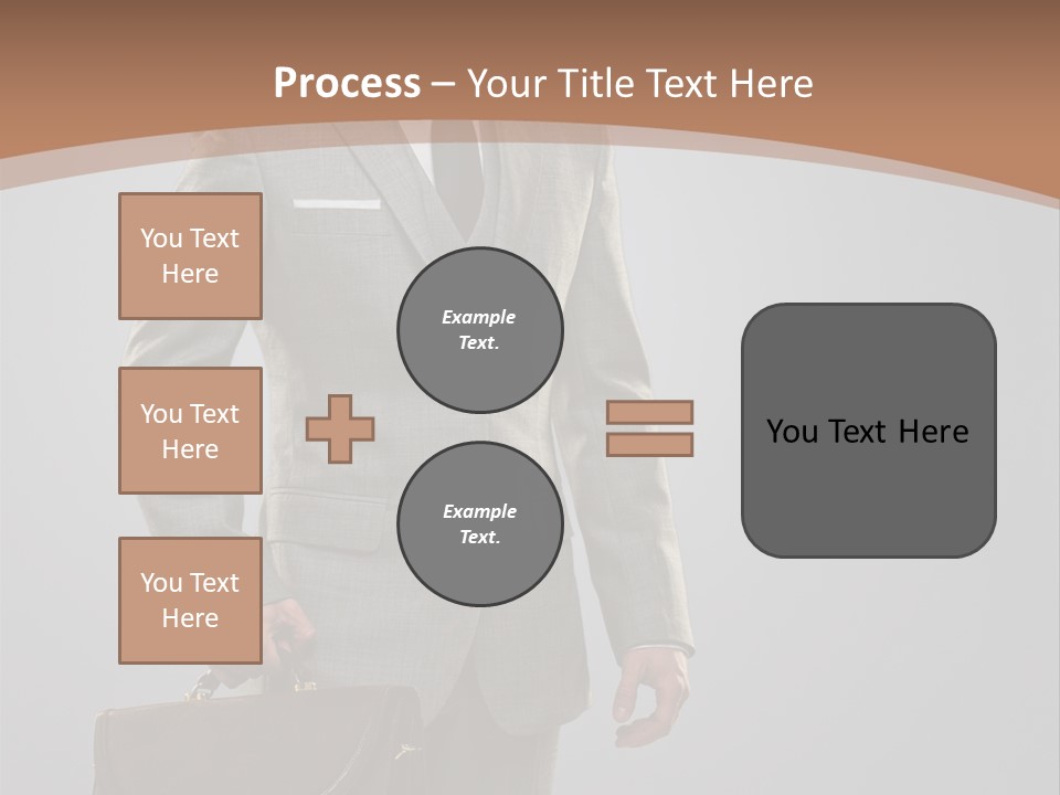 Gray Businessman Gangster PowerPoint Template
