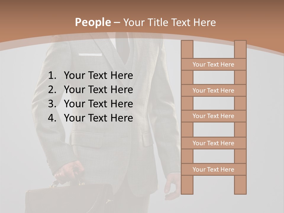 Gray Businessman Gangster PowerPoint Template