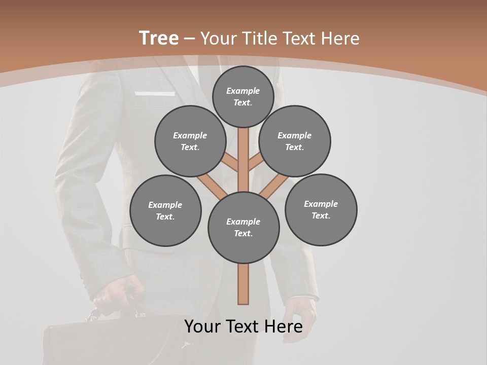 Gray Businessman Gangster PowerPoint Template