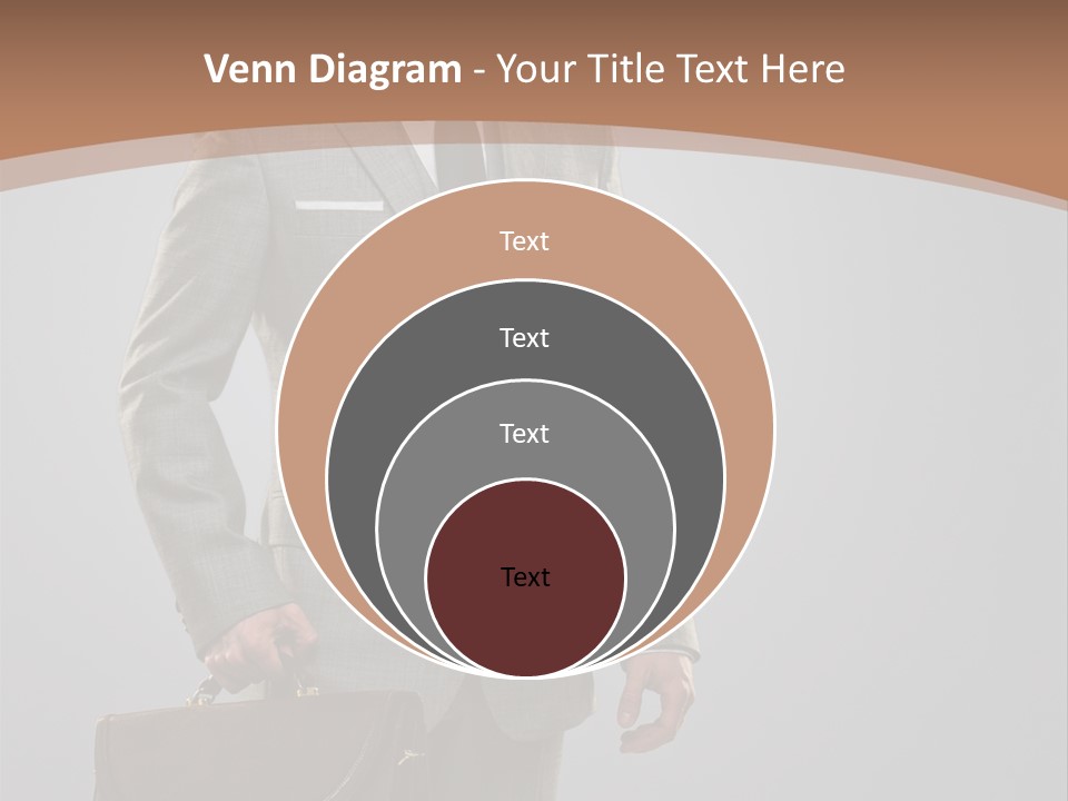 Gray Businessman Gangster PowerPoint Template