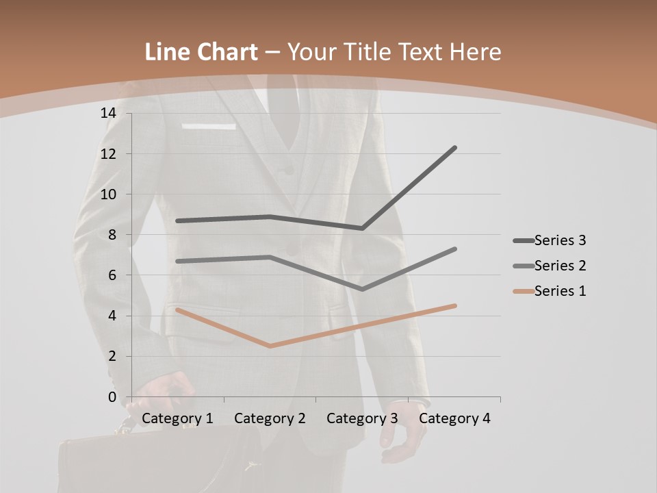 Gray Businessman Gangster PowerPoint Template