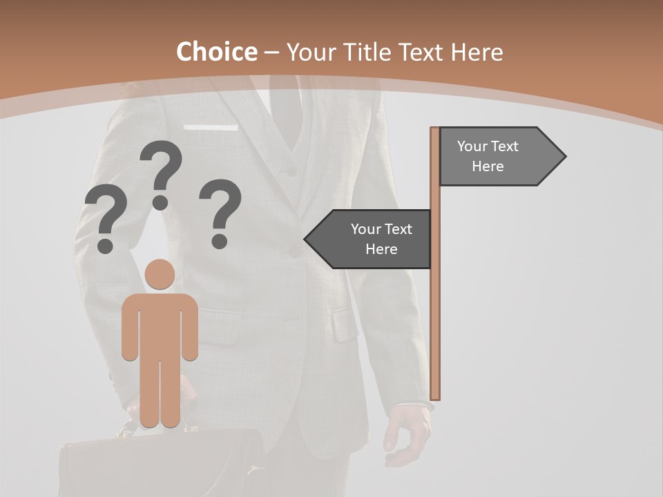 Gray Businessman Gangster PowerPoint Template