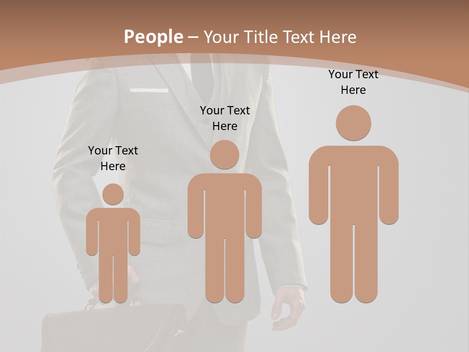 Gray Businessman Gangster PowerPoint Template