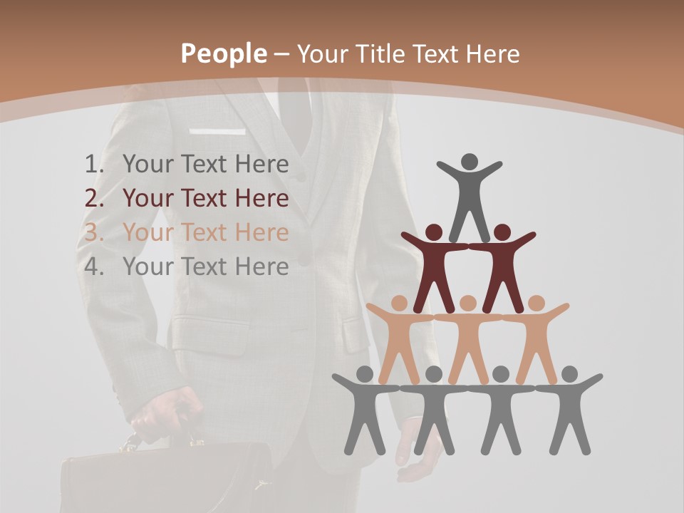 Gray Businessman Gangster PowerPoint Template