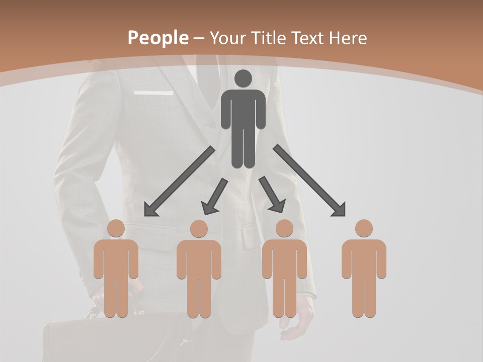 Gray Businessman Gangster PowerPoint Template
