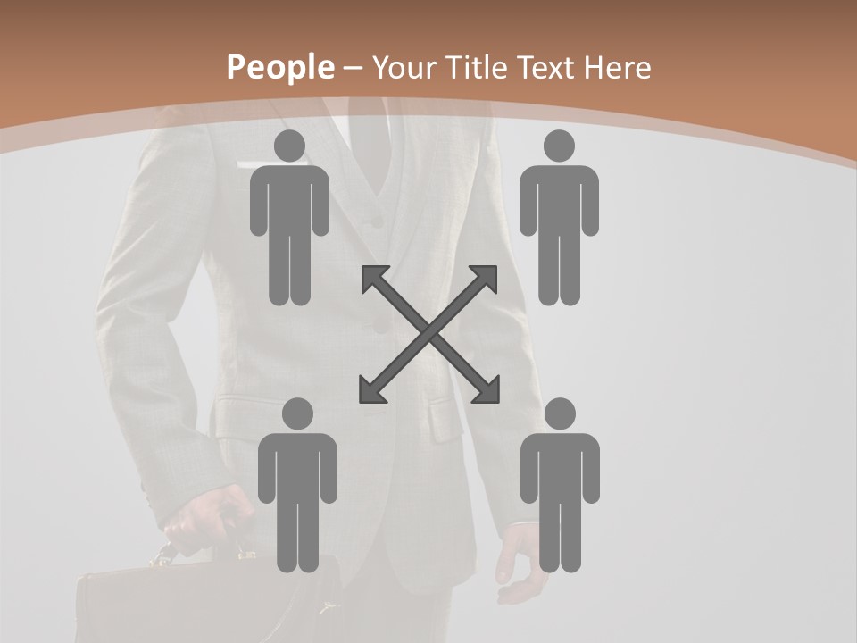 Gray Businessman Gangster PowerPoint Template