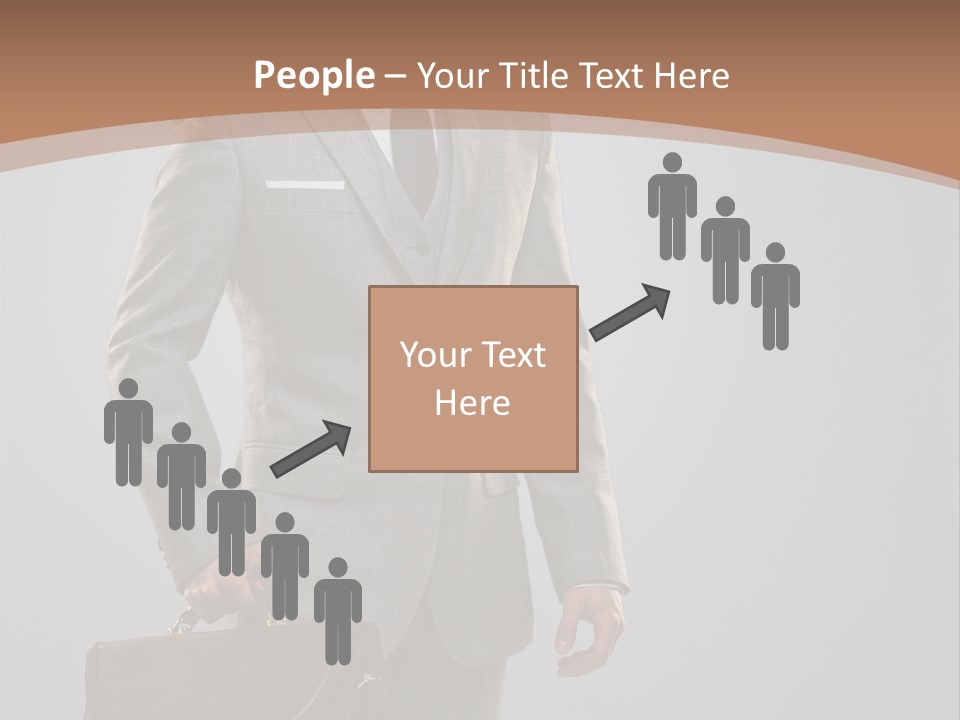 Gray Businessman Gangster PowerPoint Template