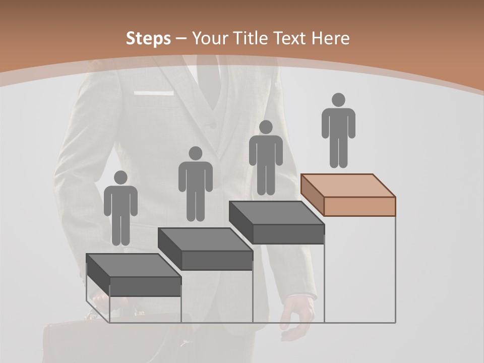 Gray Businessman Gangster PowerPoint Template