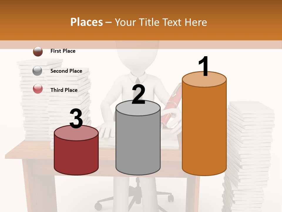 Executive Sitting Expression PowerPoint Template