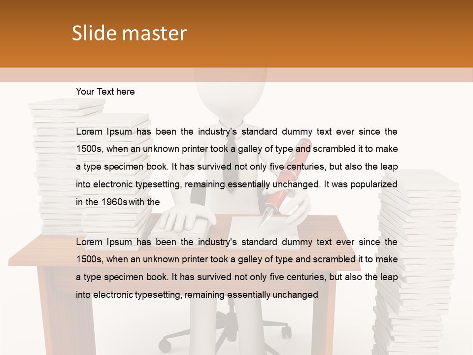 Executive Sitting Expression PowerPoint Template