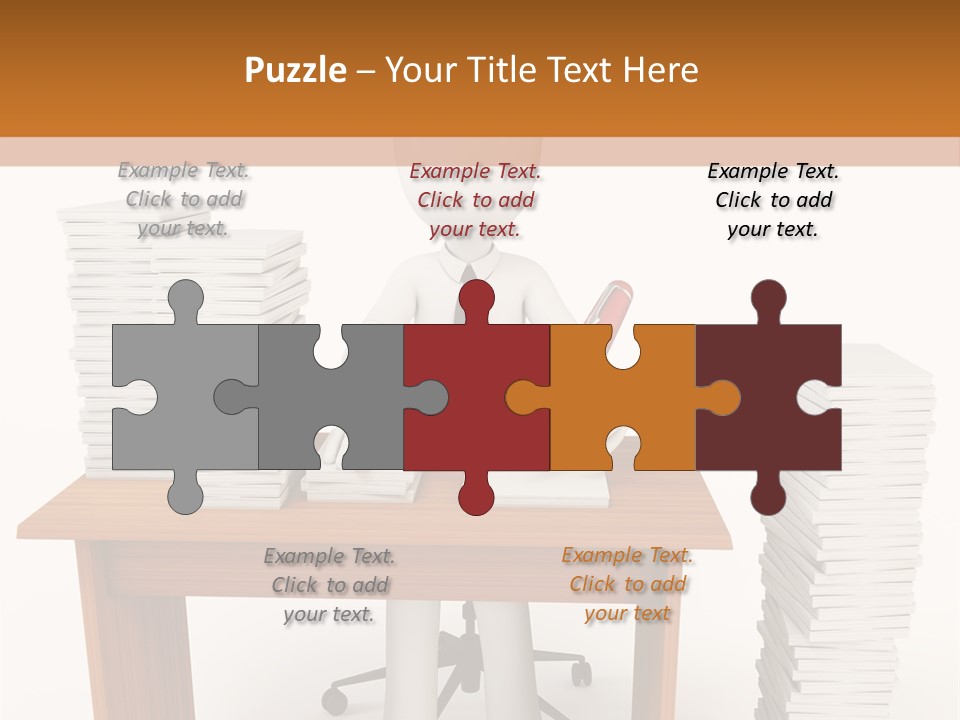 Executive Sitting Expression PowerPoint Template