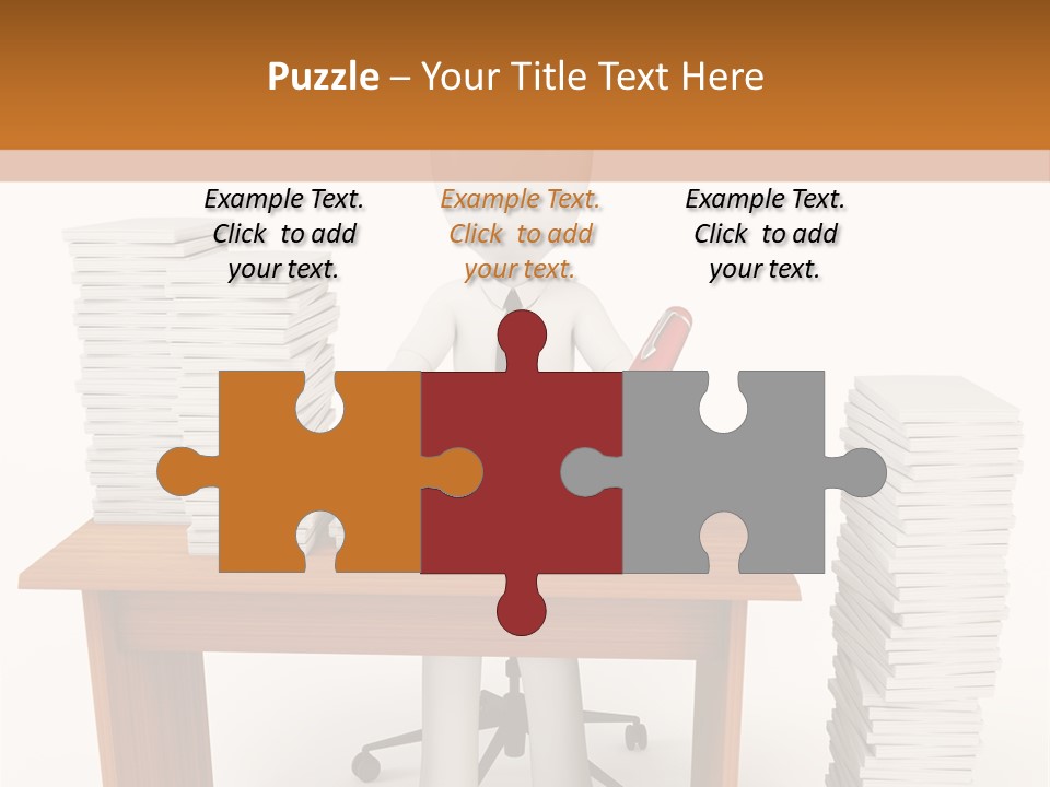 Executive Sitting Expression PowerPoint Template