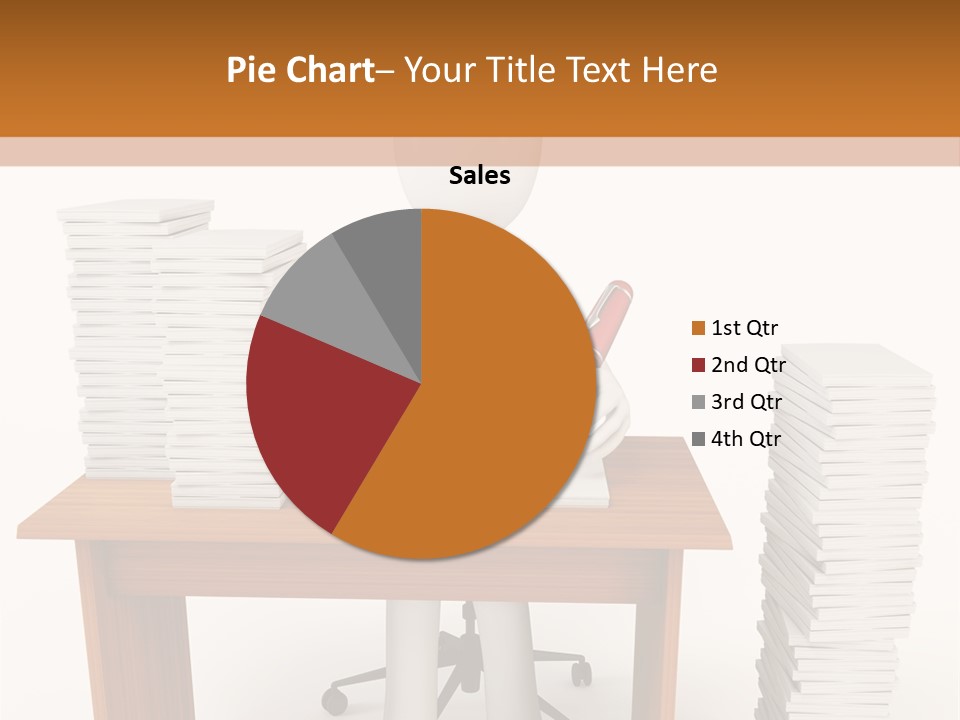 Executive Sitting Expression PowerPoint Template