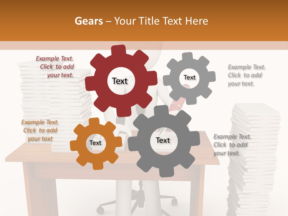 Executive Sitting Expression PowerPoint Template