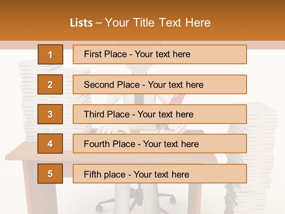 Executive Sitting Expression PowerPoint Template
