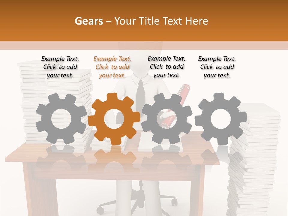 Executive Sitting Expression PowerPoint Template