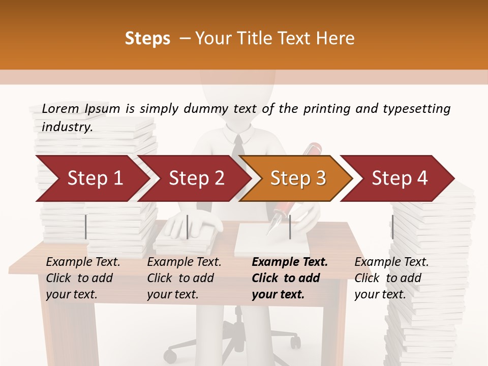 Executive Sitting Expression PowerPoint Template