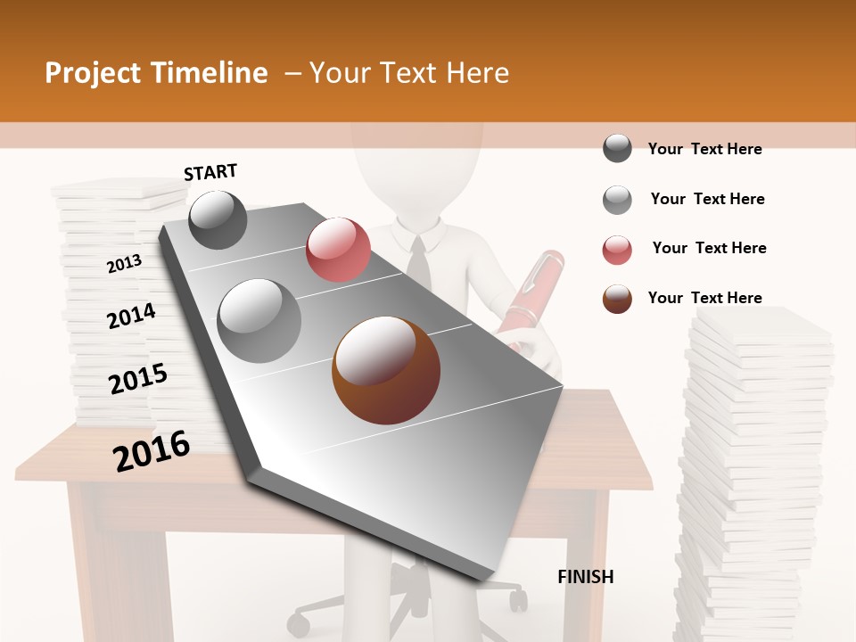 Executive Sitting Expression PowerPoint Template