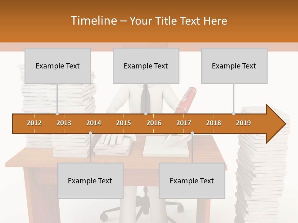 Executive Sitting Expression PowerPoint Template
