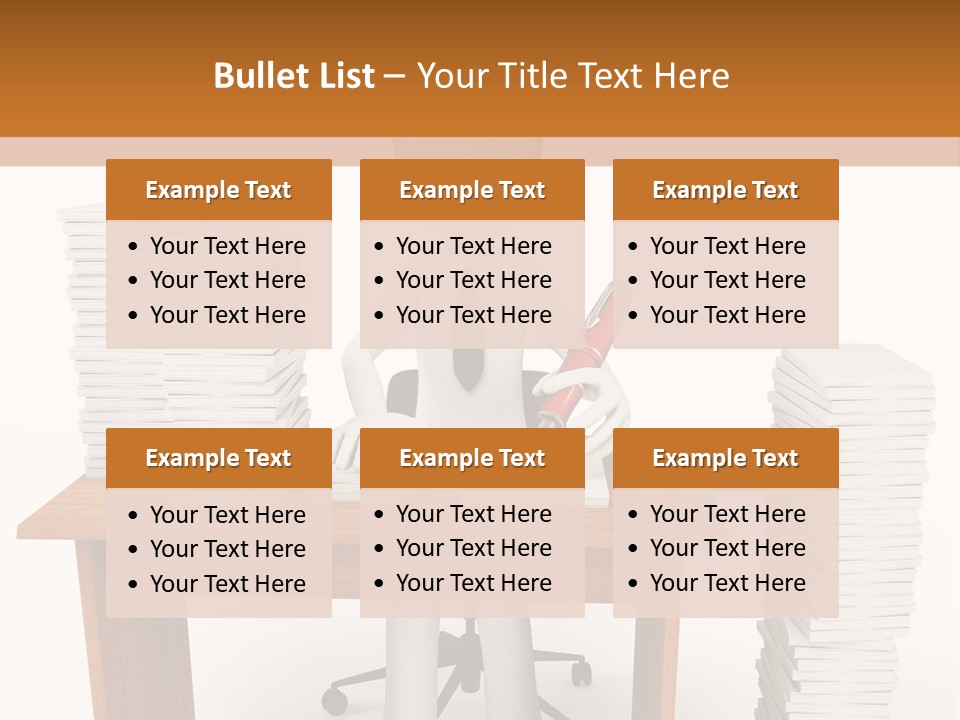 Executive Sitting Expression PowerPoint Template