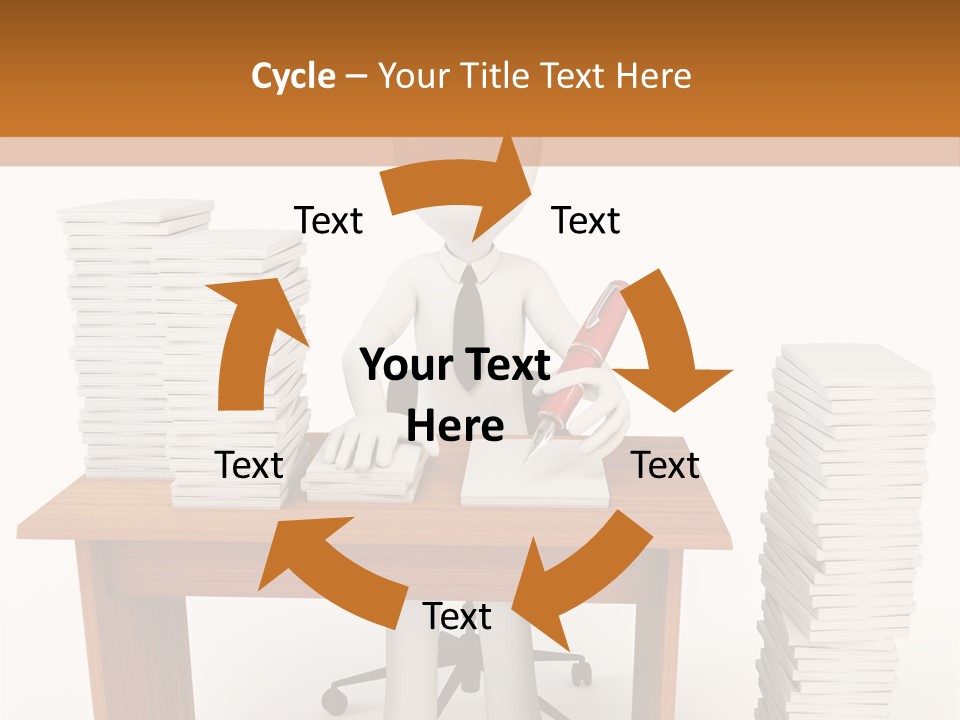 Executive Sitting Expression PowerPoint Template