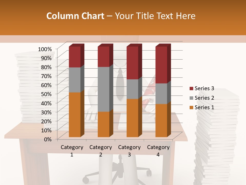 Executive Sitting Expression PowerPoint Template