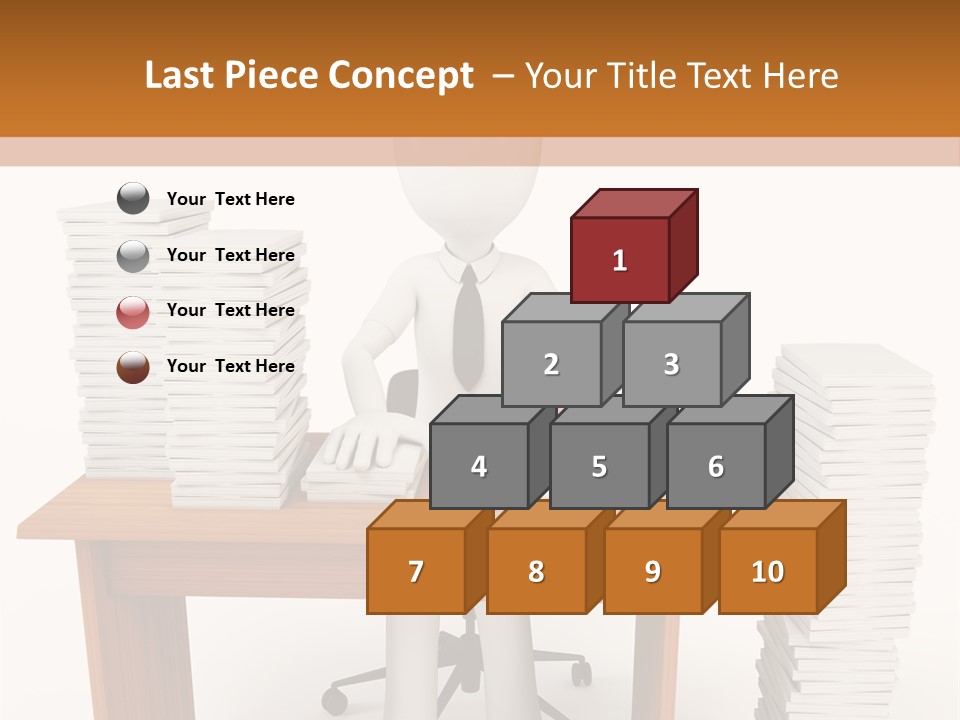 Executive Sitting Expression PowerPoint Template