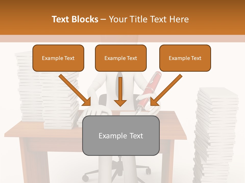 Executive Sitting Expression PowerPoint Template