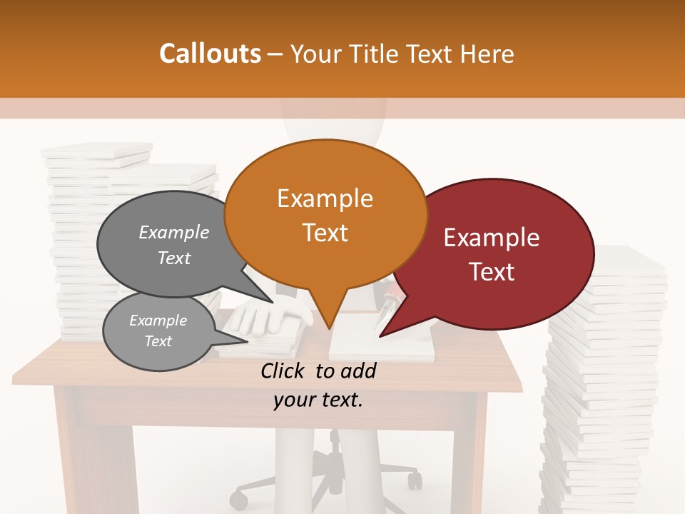 Executive Sitting Expression PowerPoint Template