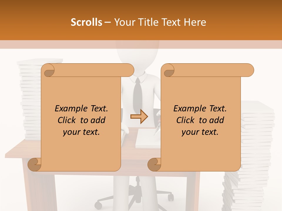 Executive Sitting Expression PowerPoint Template